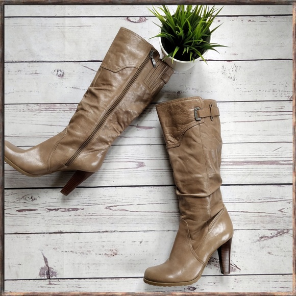 Guess Shoes - GUESS Tan Slouchy Leather Tall Boots, sz 8